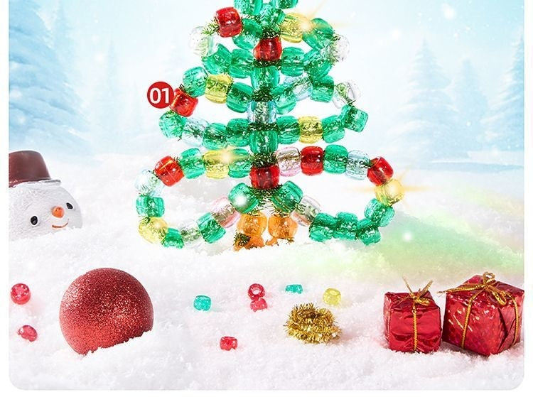 Plastic and glass ornament making set with a printed instruction manual