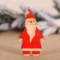Wooden Santa Claus ornament cut from wood and finished with paint