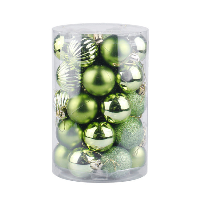 Red 1.6 inch Christmas baubles, one of the nineteen shades