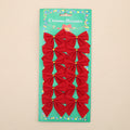 Small Christmas bows sized to fill gaps between baubles