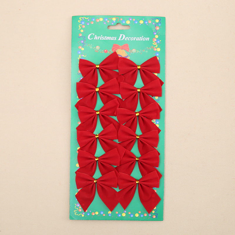 Small Christmas bows sized to fill gaps between baubles