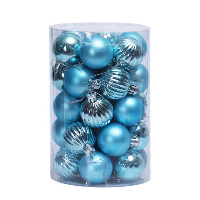 Rose gold mini Christmas balls with a true metallic sheen