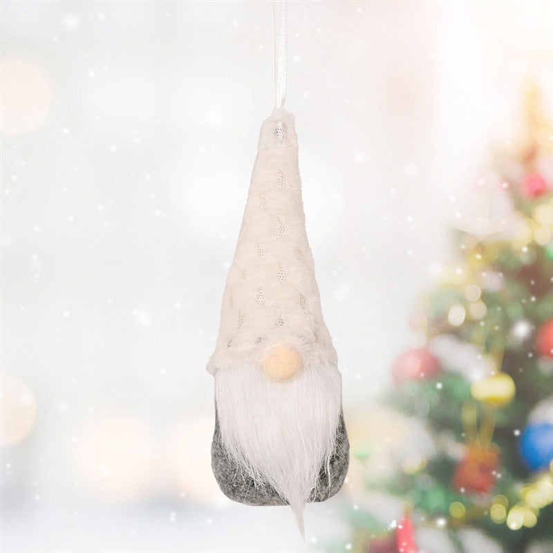 Alternate green Christmas pendant shape in knit look non woven fabric