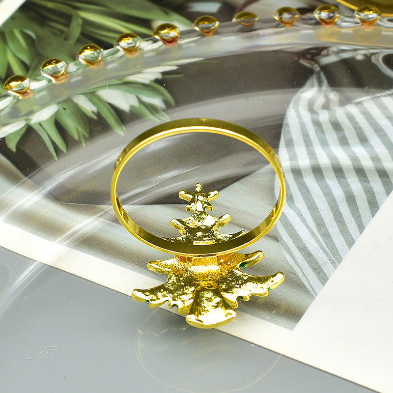 Christmas napkin ring in western restaurant styling, sold singly