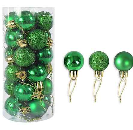Christmas ball ornaments in silver, gold, red, blue, teal and green