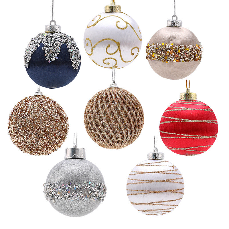 White foam ball ornaments supplied nine to a pack