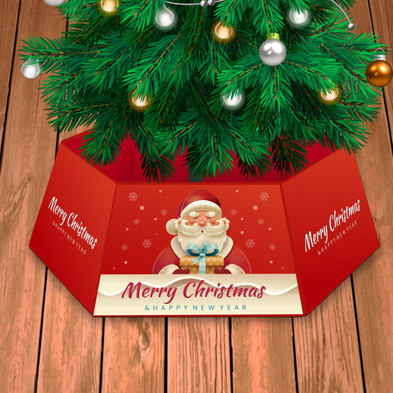 Christmas tree skirt in one of six patterned designs offered