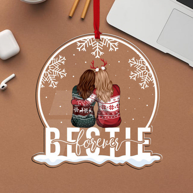 Christmas tree ornament in acrylic that will not shatter the way glass does