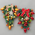Rattan Christmas wreath molded in plastic across this range