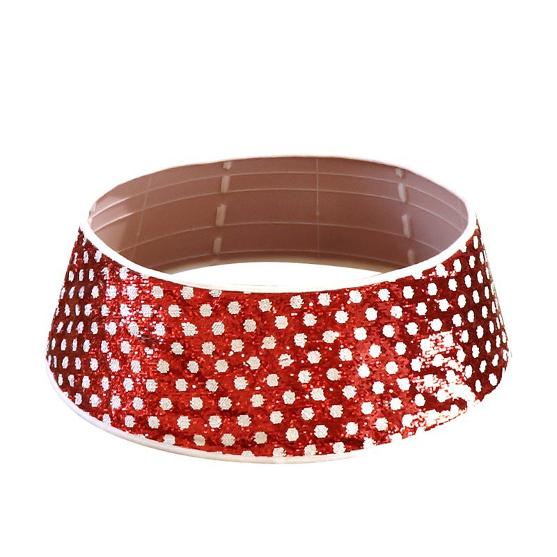 Upright ring shape of the sequin Christmas tree collar