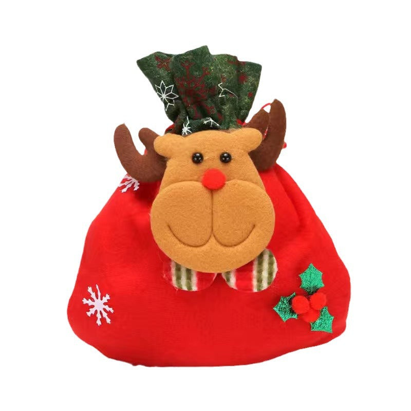 Thickened fleece snowman Christmas candy bag, one bag per order