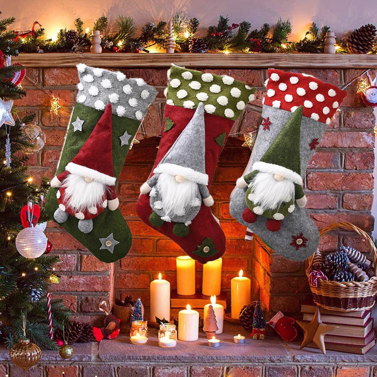 Second stocking design with the same raised surface pattern