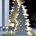 Lit wooden Christmas decoration with a switchable built in light source