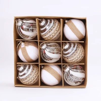 Seventy piece macaron pastel Christmas ornament set in soft painted shades