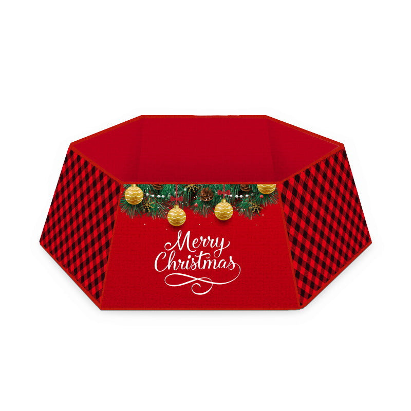 Christmas tree skirt that catches dropped needles, glitter and tinsel