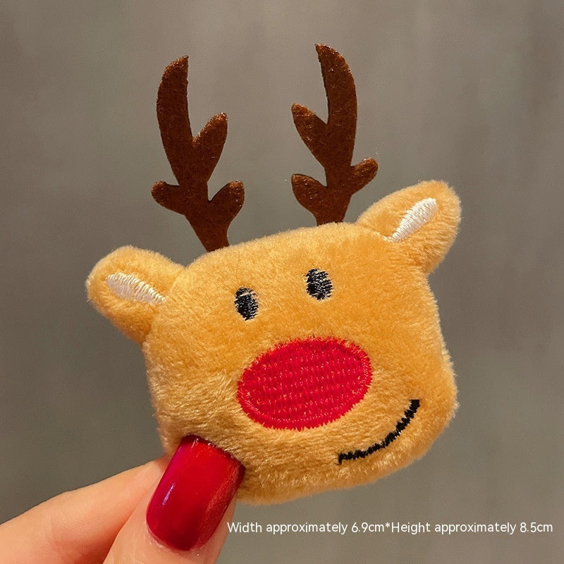 Reindeer brooch design in soft cloth fabric, sold as one pin
