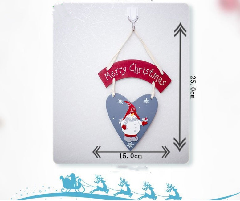 Gray colorway of the same painted wooden snowman plaque