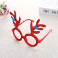 Fur ball antler design Christmas party glasses frame