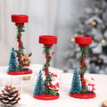 Resin reindeer Christmas candlestick cast to hold a single candle