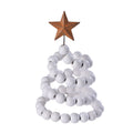 Wooden Christmas decoration in white, natural wood and green finishes