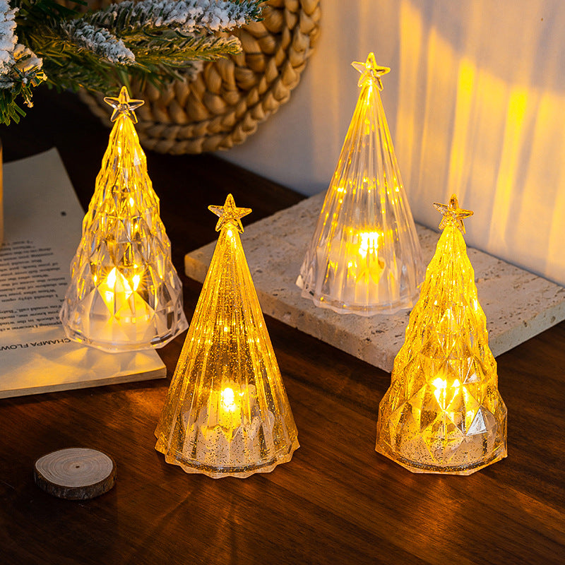 Glowing Christmas tree night light standing 4.5 inches tall