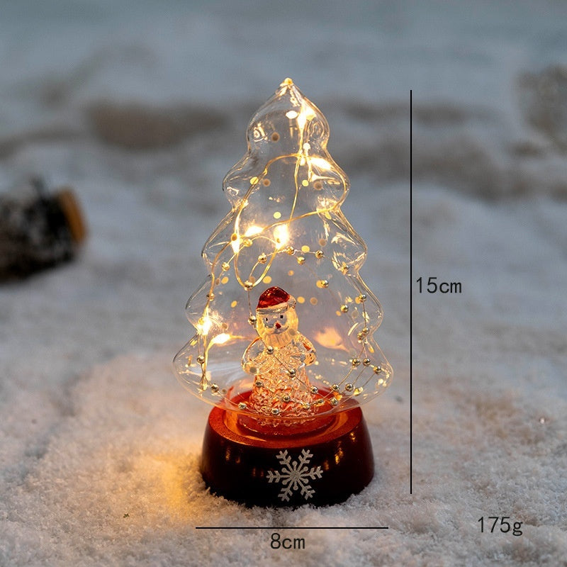 Battery powered Christmas figurine night light, batteries not included