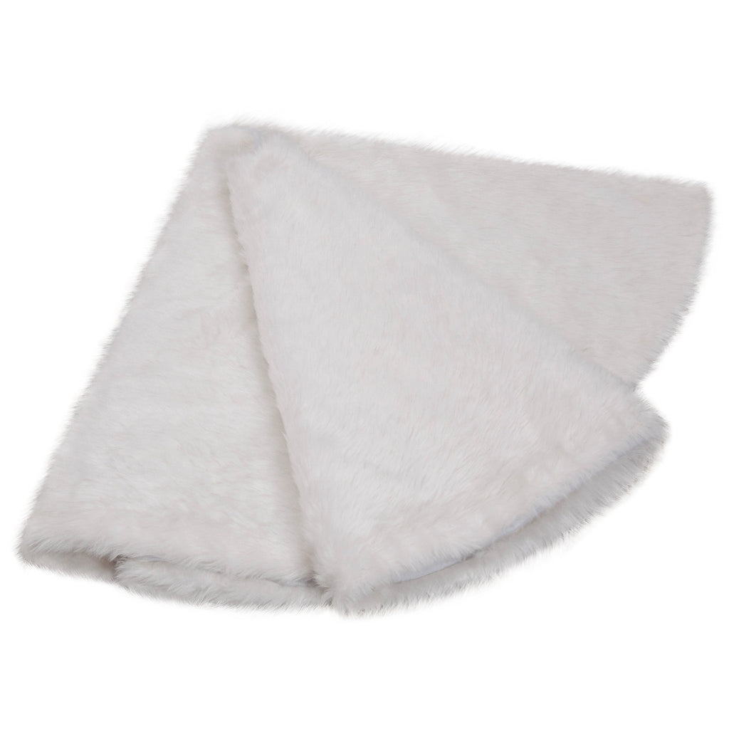 Christmas tree skirt supplied singly in pure white flannel