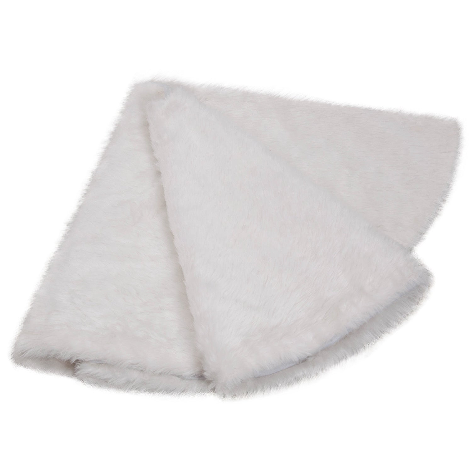 Christmas tree skirt supplied singly in pure white flannel