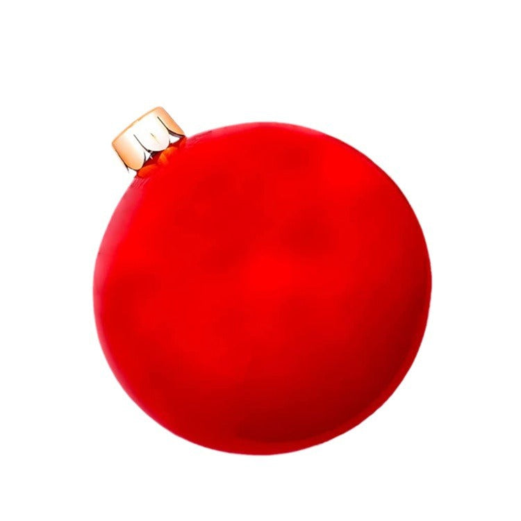 Pink oversized Christmas bauble that inflates and folds flat for storage