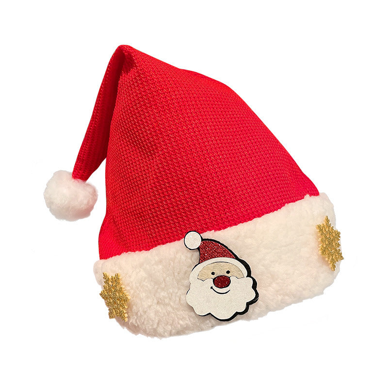 Sequined Christmas hat in the same plush holiday hat range