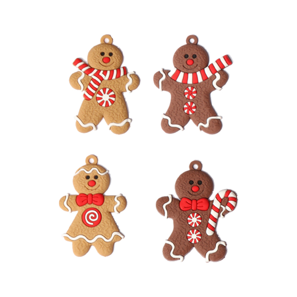 Large gingerbread figures measuring about 2.8 by 2 inches each