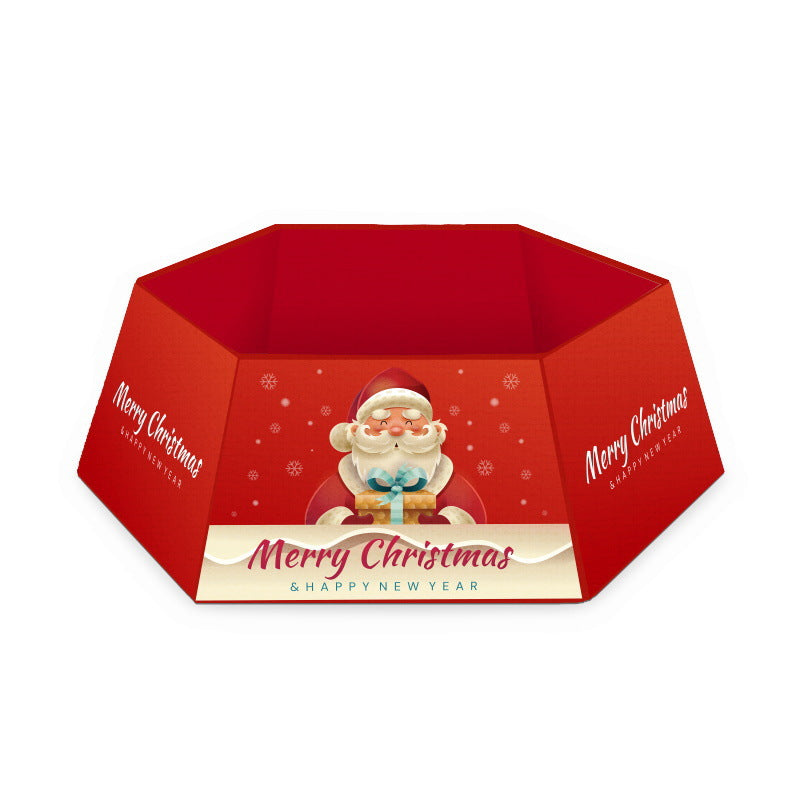 Non woven fabric surface of the round Christmas tree mat