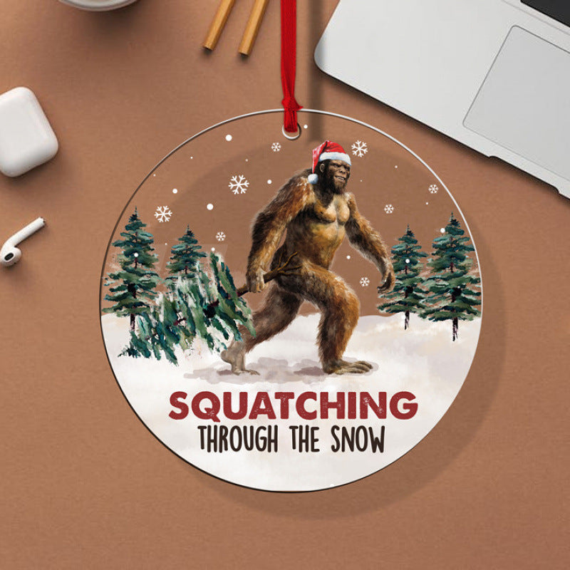 Acrylic Christmas tree ornament supplied as one decoration per pack