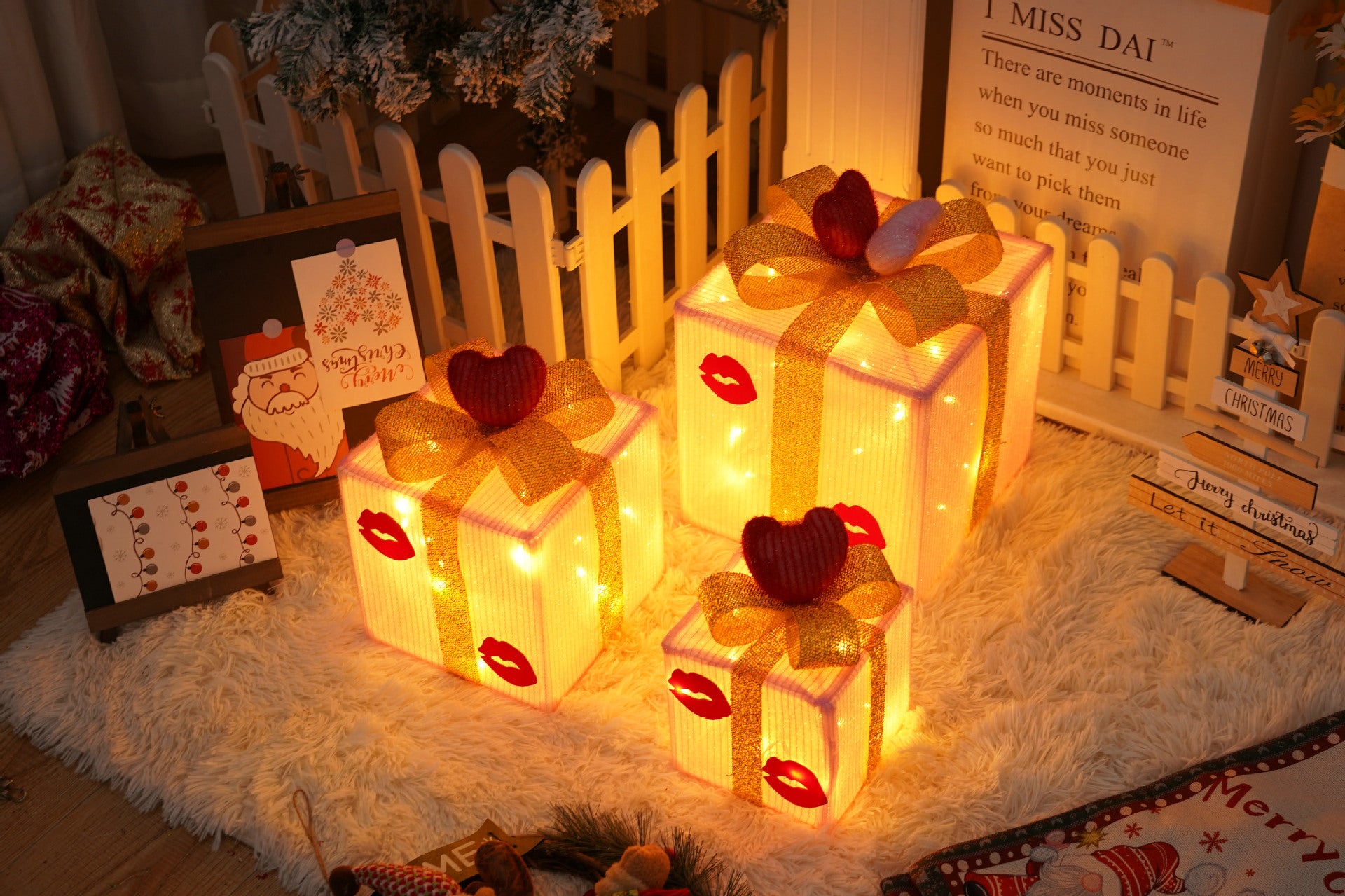 Remote control that switches the light up Christmas gift box set
